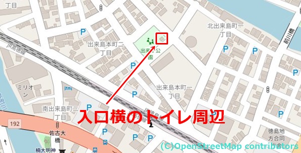 出来島公園の女装子さん待ち合わせMAP