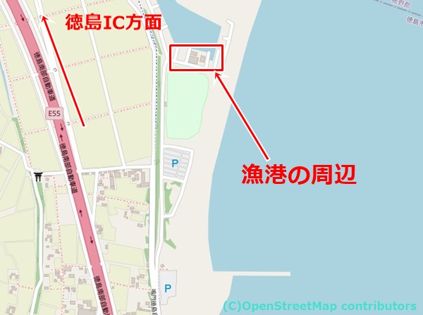 小松海岸の女装子さん待ち合わせMAP