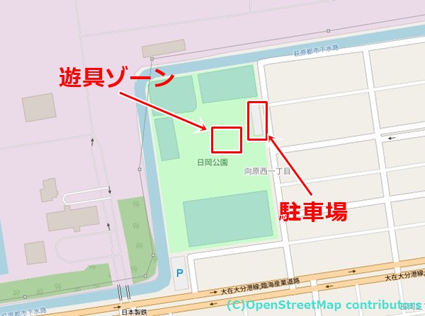 日岡公園の女装子さん待ち合わせMAP