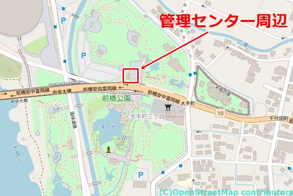 前橋公園の女装子さん待ち合わせMAP