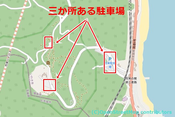 勿来の関公園の女装子さん待ち合わせMAP