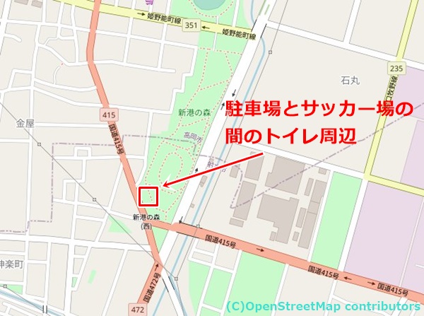 新港の森公園の女装子さん待ち合わせMAP