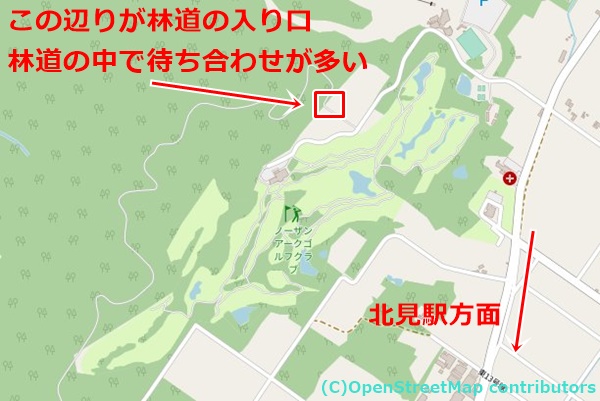 端野林道の女装子さん待ち合わせMAP