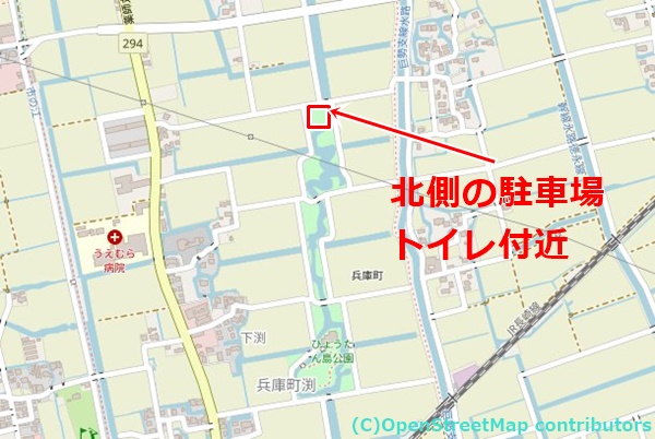 ひょうたん島公園の女装子さん待ち合わせMAP