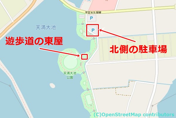 天満大池公園の女装子さん待ち合わせMAP