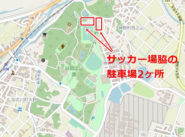 日岡山公園の女装子さん待ち合わせMAP