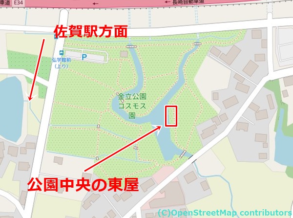 金立公園コスモス園の女装子さん待ち合わせMAP