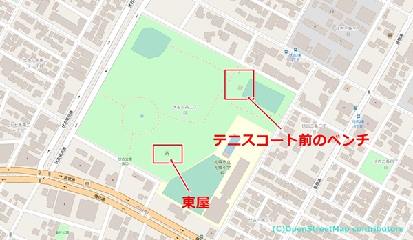 伏古公園の女装子さん待ち合わせMAP