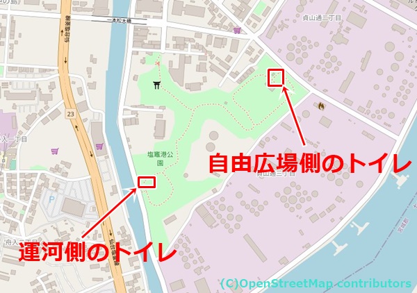 塩釜港緑地公園の女装子さん待ち合わせMAP