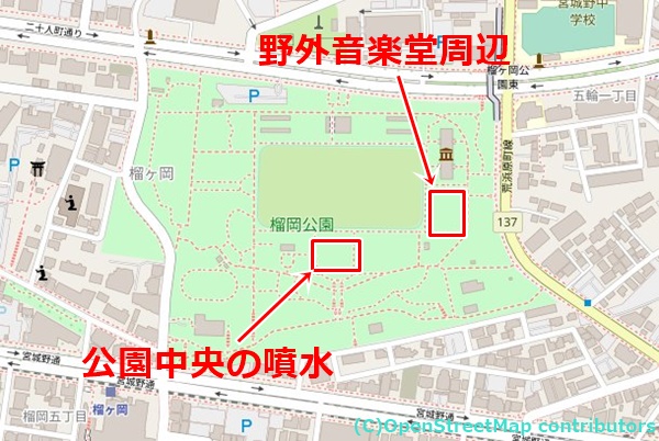 榴岡公園の女装子さん待ち合わせMAP